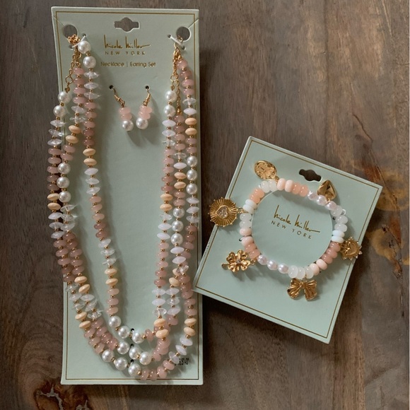 Nicole Miller New York Multi-Color Beaded Necklace and Bracelet Set - Picture 6 of 8